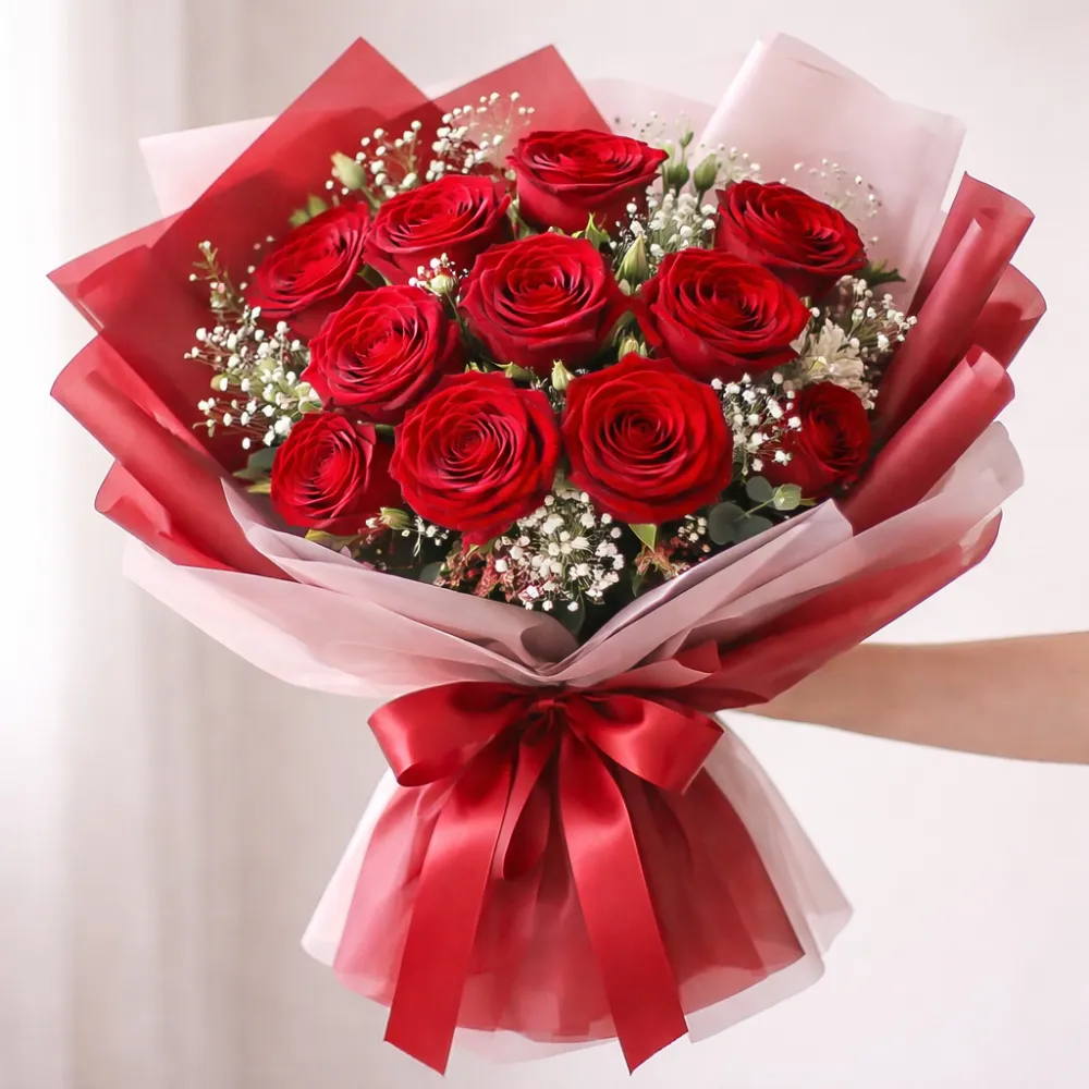 Rose Flower Bouquet | Fresh Flowers | Elegant Wrap