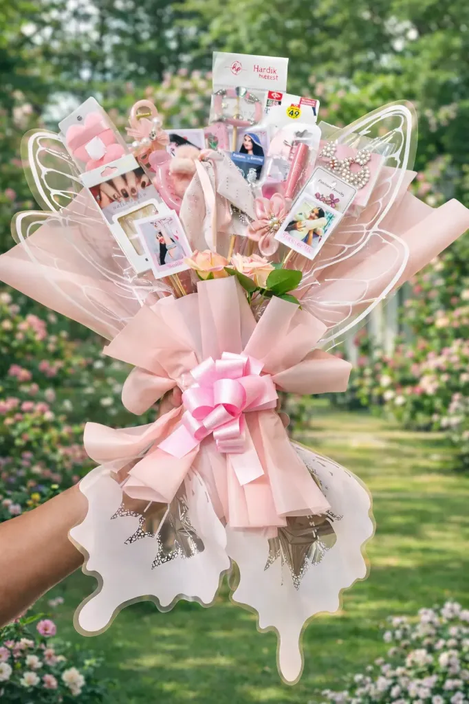 Accessories Gift Bouquet | Stylish Handmade Bouquet with Premium Add-ons | Polarids