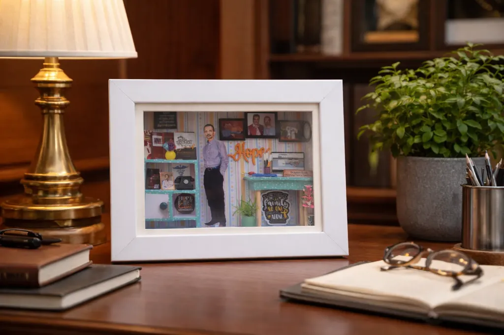 Office Theme Shadow Box Frame | Personalized Desk Decor | Premium Handmade