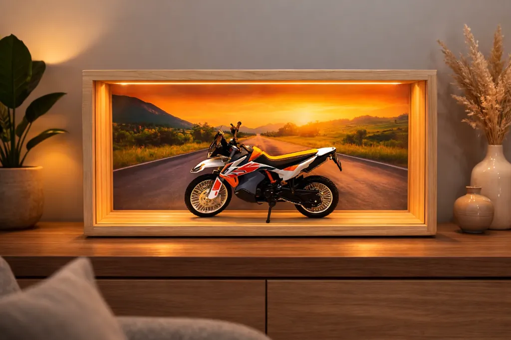 KTM BIKE with Wooden Frame & LED Light