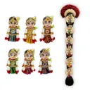 Baby Shower Jadai Hair Accessory doll only for Seemantham & Godh Bharai (Aandal doll) - pack of 6