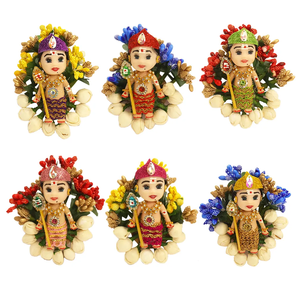 Baby Shower Jadai Hair Accessory for Seemantham & Godh Bharai (Floral Murugar Veni 6 pieces)