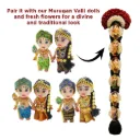 Baby Shower Jadai Hair Accessory for Seemantham & Godh Bharai (Murugan Valli Combo 6 dolls)