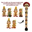 Baby Shower Jadai Hair Accessory for Seemantham & Godh Bharai (Perumal Aandal Combo 6 dolls)