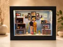 70th Birthday Shadow Box for Mom or Dad | Personalized Life Journey Memory Frame | Handmade Miniature Keepsake Gift for Parents | Emotional 70th Birthday Decoration & Gift