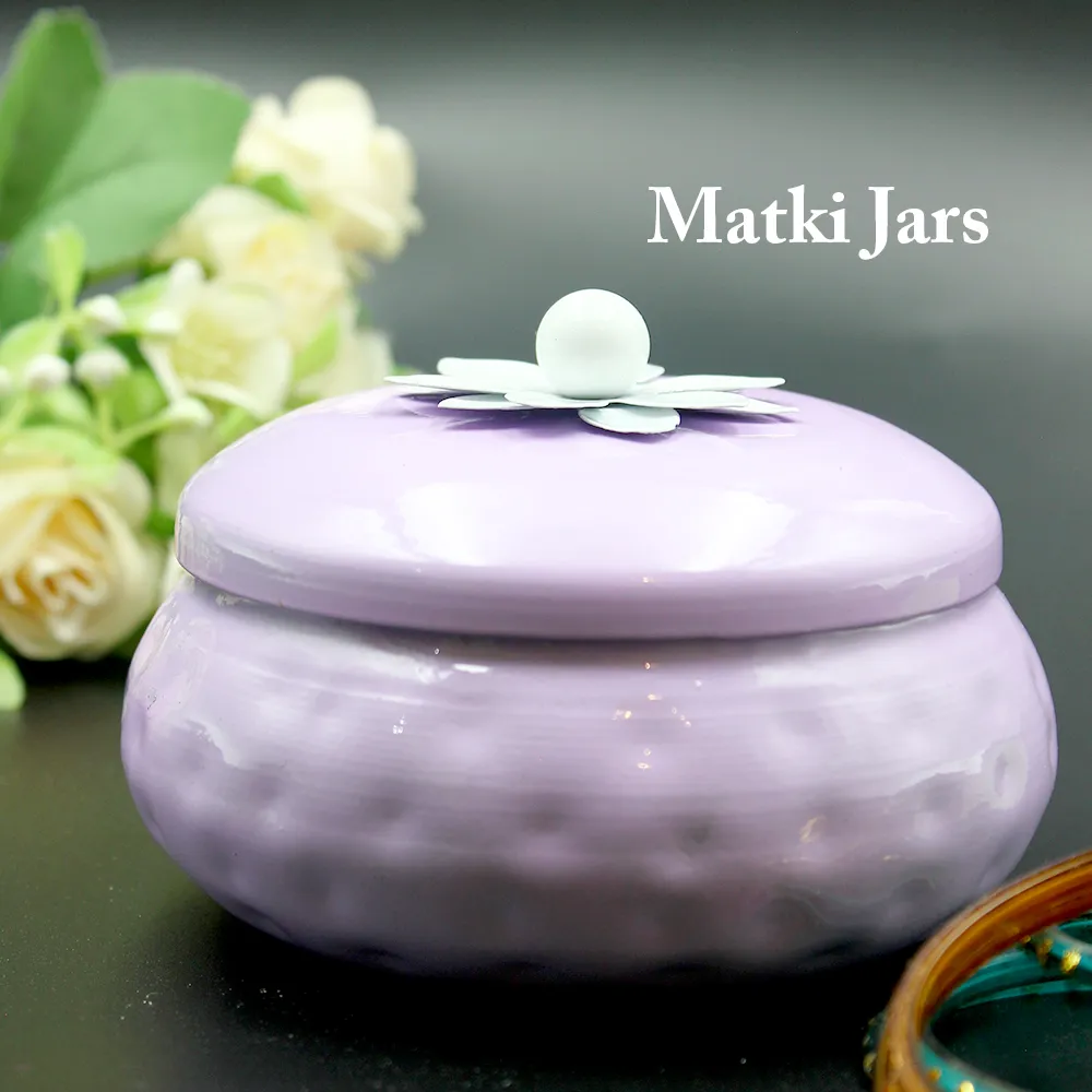 4 Inch Matki Jar Lavender Model110
